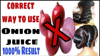 How to use onion juice for hair growth  how to grow long and thicken hair with onion [upl. by Raynah]