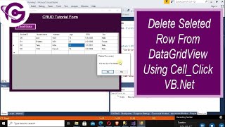 Delete Selected Row From DatagridView and Database in vb Net [upl. by Alvira]