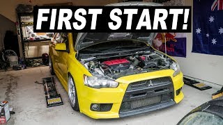 BIG TURBO EVO X  FIRST START [upl. by Jonna]