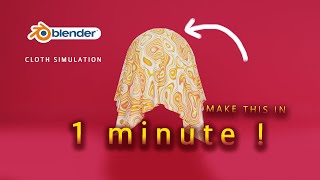 Blender in 1 Minute  Cloth Simulation  CG Professor [upl. by Peterec]