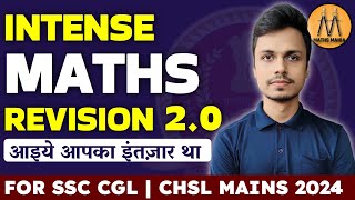 INTENSE MATHS REVISION 20  FOR SSC CGL MAINS 2024  ABHISHEK RAI SIR [upl. by Carolina]