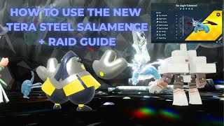 NEW SALAMENCE TERA RAID BUILD GUIDE Pokemon SCARLET and VIOLET  HOW TO USE TERA STEEL SALAMENCE [upl. by Araccat174]