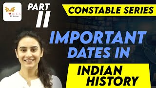 LEC18 IMPORTANT DATES IN INDIAN HISTORY PART II  JKP CONSTABLE by Yashodhra maam [upl. by Nohsyar]