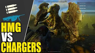 HMG against CHARGERS is Interesting  Super Helldive  Helldivers 2 [upl. by Tlok]