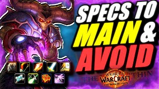 The BEST Specs To MAIN amp LOSERS To AVOID In The War Within  DPS Healer amp Tank [upl. by Natalina]