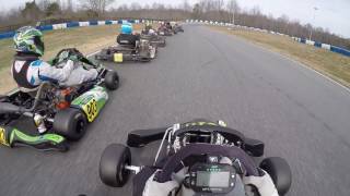 2017 GoPro Motorplex Karting Challange Round 1 Briggs LO206 Senior PreFinal [upl. by Slaughter600]