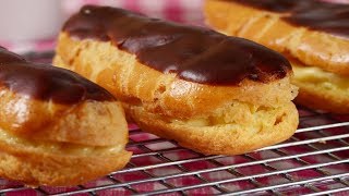 Chocolate Eclairs Recipe Demonstration  Joyofbakingcom [upl. by Kilah407]