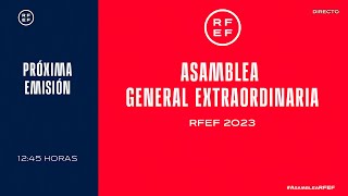 🚨DIRECTO🚨 Asamblea general extraordinaria RFEF 2023  🔴 RFEF [upl. by Ednalrym]