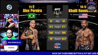 UFC 307 Pereira vs Roundtree Leather 2 Da Face Live wGNATION amp BBK Sports Network [upl. by Lattie]