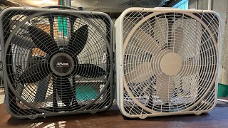 Lasko Power Plus Vs Air King Box Fan [upl. by Eisen154]