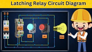 Latching Relay Circuit Diagram  Latching Relay  Holding Relay [upl. by Kimura]