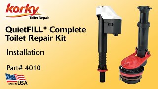 How to Install QuietFILL Complete Toilet Repair Kit  4010  Korky Toilet Repair [upl. by Savage]