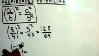 Potencia de una Division Fraccion en Matematicas [upl. by Kcirdle]