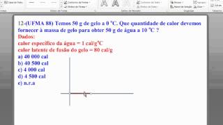 Exercícios Resolvidos de Calorimetria parte 2 de 3  Prof Vinicius Elias [upl. by Frodeen825]