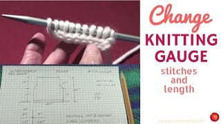 Adjusting Guage in Knitting How To Calculate Knitting Gauge for a Pattern [upl. by Yelac]