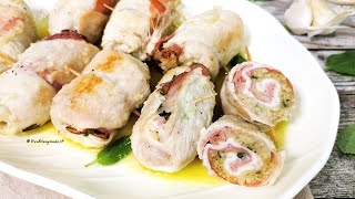 Involtini di pollo e speck umidi teneri e gustosi [upl. by Karlin]