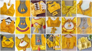 Yellow Colour blouse DesignBlouse Back Designback neck designs of blouseBlouse Ki DesignBlouse [upl. by Attenahs737]