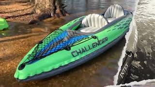 Intex CHALLENGER K2  SET UP AND TEST RUN inflatable kyak [upl. by Pleasant644]