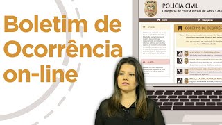 Como registrar o BOLETIM DE OCORRÊNCIA ONLINE [upl. by Neyut423]