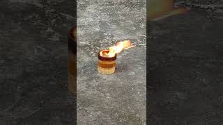 Sulphuric acid turpentine oilpetrol trending shortvideos experiment [upl. by Aerdnua558]