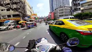 Bangkok Motorcycle🇹🇭Motorcycle Thailand Riding a motorcycle in a very developed area in Bangkok [upl. by Fanchon]