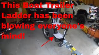 Coyote Boat trailer Bow post Ladder Install [upl. by Klug]