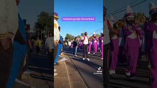 Hattiesburg High School Band in the homecoming parade hhs hattiesburg mississippi band [upl. by Nerita]