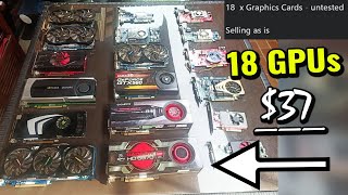 I Bought 18x UNTESTED GRAPHICS CARDS for 37 Dollars [upl. by Chapa]