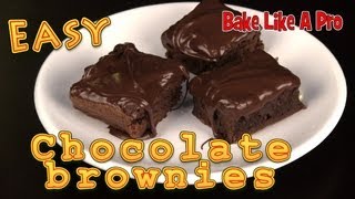 Easy Chocolate Brownies Recipe [upl. by Bailie28]