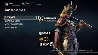 For Honor 108 GEAR HEROIC GEAR PRESTIGE 5 BERSERKER BUILD DEFENSIVE [upl. by Lightfoot693]