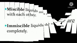 Miscible amp Immiscible liquids [upl. by Vetter]