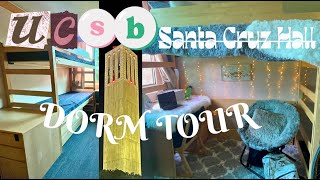 UCSB DORM TOUR  Santa Cruz Hall 2023 Bathroom Closet space etc [upl. by Neleb950]