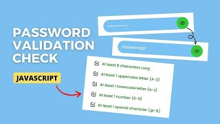 Password Validation in Javascript [upl. by Llebyram]