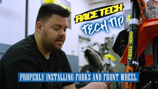 TECH TIP  Properly installing your front forks and front wheel [upl. by Mareld932]