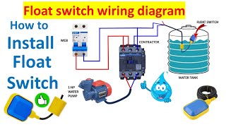 How to install Float switch  Float switch practical wiring animation  Electricalgenius [upl. by Llednohs]