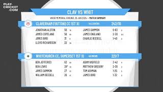 Claverham Yatton CC 1st XI v Whitchurch CC Somerset 1st XI [upl. by Ekyt]