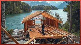 Man Spends 15 YEARS Building Amazing River CABIN  Start to Finish by DmitryLukinDIY [upl. by Ellehcar]