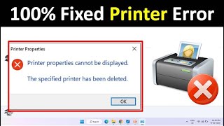 How to Fix Printer Properties Cannot be Displayed Error in Windows 11 [upl. by Eeldivad]