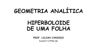 Hiperboloide de uma folha [upl. by Starlin699]