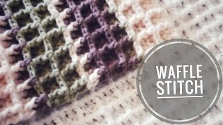 Crochet Waffle Stitch  Easiest Tutorial [upl. by Mansfield]