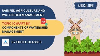 LECTURE 18  COMPONENTS OF WATERSHED MANAGEMENT RAINFED AGRICULTURE AND WATERSHED MANAGEMENT [upl. by Ennayr]