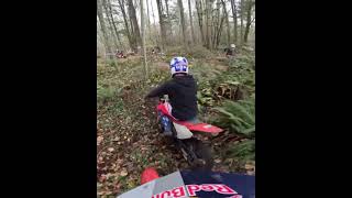 OffRoad Battling Through The Woods On a CRF150F [upl. by Anwahsal]