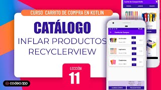 Lección 11 Fragment y RecyclerView en Carrito de Compras con Kotlin  Curso Completo [upl. by Syxela523]