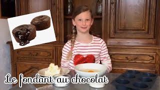 Recette Fondant Au Chocolat Facile Et Rapide  Cuisine Pour Les Enfants fondantchocolat [upl. by Asaert]