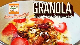 Granola elaborada en casa  Cocina Vegan Fácil Reeditado [upl. by Alrahs]