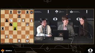 Postgame Press Conference with Tan Zhongyi  Round 6  FIDE Candidates [upl. by Rekrap]