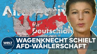 SAHRA WAGENKNECHT Keine Konzepte für Land  AmpelPolitik macht AfD stark  WELT ExklusivInterview [upl. by Licko]