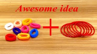 Best craft idea  old bangles reuse idea  DIY arts and crafts  Awesome craft idea [upl. by Kirven765]