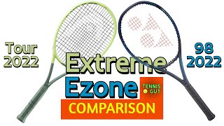 HEAD EXTREME TOUR 2022 vs YONEX EZONE 98 2022 🎾 Tennis Racket Comparison [upl. by Mal]