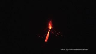 Krakatau volcano 2018  fast motion video of Lavaflow  4K footage [upl. by Fran]